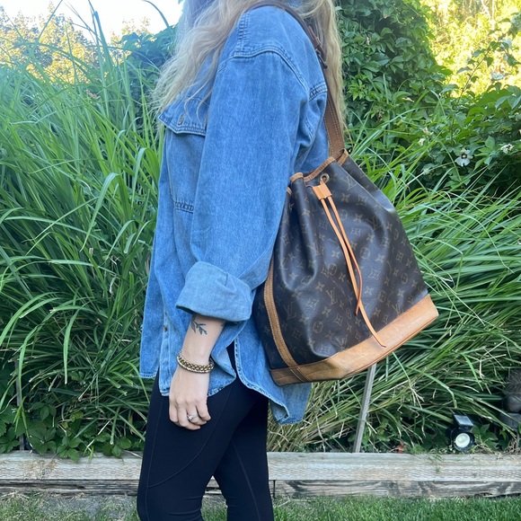 🤎Louis Vuitton🤎 AUTHENTICATED Vintage Monogram GM Noe Drawstring Bag COA - Picture 15 of 15